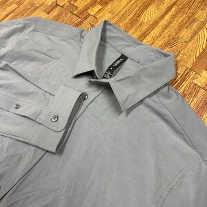 VUORI Bridge Button Down Shirt Stretch Long Sleeves Blue Anti-Odor V1002 Size M